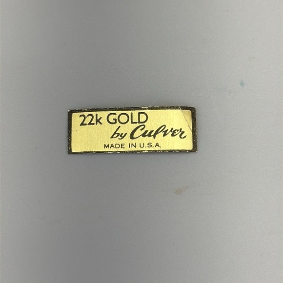 Vintage Mid Century Culver 22kt 
Gold Banded Glasses - Picture 12 of 12